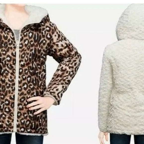 Justice reversible leopard coat - Picture 3 of 3